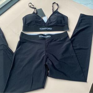Tom Ford Black Leggings and Top Set